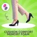 Softior Women's Comfort Memory Heel Cushions 3-Pack for Heel Pain & Plantar Fasciitis Relief - Large Size (9-14) - Pack of 6 - Buy Online on GoSupps.com