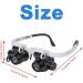 8X/15X/23X LED Magnifier Glasses Two LED Lights Adjustable LED Lamp Head Magnifying Glasses Household Tools - Buy Online on GoSupps.com