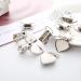 Jihuoo 20 Metal Heart Shape Pacifier Clips Durable Clips & Chains for Bibs Braces & Pacifiers | International Shipping - Buy Online on GoSupps.com