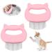 Catbrush 2 pieces of catenkamm cat brush long hair brush dog short hair massage comb for pets cats massage comb pet brush for removal of loose hair fur care cleaning (pink) 2 pieces pink