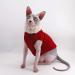 Winter Warm Faux Fur Sweater for Sphynx Cats, High Collar Coat & Pajamas Apparel - X-Large Size, Christmas Wine - Buy Online on GoSupps.com