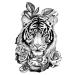 Lion Tiger Wolf Half Arm Sleeve Temporary Tattoo Sticker for Men - Pack of 20 Sheets - Buy Online on GoSupps.com