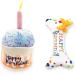 Pet Dog Birthday Cake & Birthday Bone Squeaky Soft Plush Toy - Celebrate Your Dog's Happy Birthday