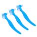 Exceart 6st double prosthesis nursing gather toothbrush for false teeth double-sided toothbrush prosthesis tablets hygiene prosthetic brush false toothbrush holder double-sided adhesive tape