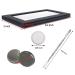 SZDYM Professional Empty Makeup Magnetic Palette Set | 20 Adhesive Metal Stickers | 20 Empty Round Metal | 1 Depotting Spatula | Blush, Powder, Foundation | Black - Buy Online on GoSupps.com