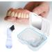 Ververt Touch Denture Box with Mirror - Durable Storage Case for False Teeth 4.7 x 3.5 Inches White & Clear - Ideal Denture Storage Solution - Buy Online on GoSupps.com