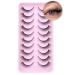 Natural Cat Eye Wispy Lashes - 10 Pairs 12MM Faux Mink Strip Eyelashes by Zegaine A - Fluffy Short Extensions for a Natural Look - Buy Online on GoSupps.com