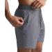Lempue 2 Pack Men's Athletic Shorts - Quick Dry Gym Workout Shorts with Pockets - Dark Grey+Black - Size Medium - Buy Online on GoSupps.com