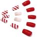 Christmas Snowflake Elk False Nails - Red Long Press On Tips (24pcs) for Women & Girls - Buy Online on GoSupps.com