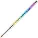 PANA Kolinsky 3D Acrylic Nail Brushes with Liquid Glitter Handle - For Professional Acrylic Powder Liquid Manicure Pedicure (Rainbow Color, Size #5) style 5 Rainbow