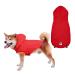 Waterproof Raincoat, Waterproof Dog Raincoat with Reflective Strip, Dog Zip Raincoat with Reflective Buttons, Waterproof Dog Raincoat Jacket for Size XS to XXXL Available Yellow Red Navy Blue XL Red