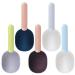 Hemobllo Pet Dog Cat Food Shovel - Scoop Feeder Tool Small Pet Dog Cat Supplies 5pcs (Gray Green White Blue White Gray Blue Pink Coffee Pink Each 1PC)