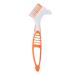 Premium Denture Cleaning Brush - Safe Plaque Removal Toothbrush for Partial Dentures - Robust Double Head Design - Orange - Buy Online on GoSupps.com