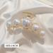 White Large Pearl Hair Claw Clips - Strong Hold Barrettes for Women | Ideal for Daily, Birthday, Wedding Wear | Nonslip Hair Accessories for Thick or Thin Hair - Buy Online on GoSupps.com