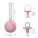 Set of 3 Silicone Pacifier Holder Case with Pacifier & Teether - Pink | Baby Girl Pacifier Pouch for Strollers, Diaper Bags, Home & Travel - Buy Online on GoSupps.com