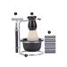 Perfect Brush Shaving and Stand Kit Set Men for Stainless Cup Soap Shaving Steel Brush CsQ270 1 piece (1 pack) White