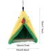 Buy Parrot Standing Perch & Hanging Triangle Hammock - Plush Bird Cage Tent Toys for Parrots Nymphensittich and Conures - Buy Online on GoSupps.com