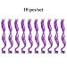 Rainbow Colored Hair Extensions - 10 pcs Wavy Dark Purple Clip-In Strands | Shop Now for Vibrant Styles - Buy Online on GoSupps.com