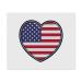 2 x Microfiber Glasses Cleaning Cloths with Heart Motif "American Flag" (LC00020120)