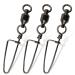 AGOOL Ball Bearing Fishing Swivel with Coastlock Snap, 15/40pcs High Strength Stainless Steel Welded Ring Fishing Swivel Snaps Coated with Black Nickle for Saltwater Freshwater Fishing 15 pcs Size 8+8(350lb)