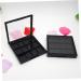 PLAFOPE 4 Pcs 12 Empty Eye Shadow Pallet Acrylic Makeup Cosmetic Pallet Empty Makeup with Mirror Black - Buy Online on GoSupps.com