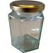 Glass Hexagonal Jars 8oz (190ml) With Gold Lids - Pack Of 41 - Made in the UK - Buy Online on GoSupps.com