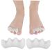 FRCOLOR 1 Pair Spacers Gel Foot Separator Hallux Seperator Streightener Dividers Bunion Sleeves Protector Spreader Relief Splint Protector Cushions White Sports medium White