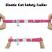Personalized Rose Red Elastic Cat Collar with Name & Phone Number | Engraved Cat Collar with Bell - International Shipping Available - Buy Online on GoSupps.com