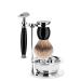 M HLE shaving set with bowl - Sophist series - silvertip badger - safety razor - black high-grade resin