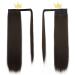 Clip-in Dark Brown Ponytail Extension - Long Smooth 24-Inch Hairpiece | Natural Braid Wrap 071G - Buy Online on GoSupps.com