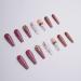 Xerling Bling Glitter Rhinestones Press-On Nails | 24Pcs Long Coffin Tips with Charms | Stylish False Nails Designs for Women & Girls - Buy Online on GoSupps.com