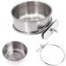 Stainless Steel Parrot Feeding Cups with Clamp Holder (3 Pcs) - Ideal for Macaw, African Gray, Parakeet, Canary, Cockatiel, Conure - Bird Cage Feeding Bowls by Hamiledyi - Buy Online on GoSupps.com