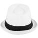WESTEND Unisex Short Brim Fedora - White | Large-X-Large | Hats for Men & Women - Buy Online on GoSupps.com