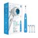 Pursonic Rotary Toothbrush  USB Rechargeable Electric Toothbrush  3 Brush Heads   Sonic Toothbrush with 8 800 Oscillations/Minute and 3 Cleaning Modes (White)