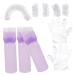 FOMIYES 1 Set Hair Bleach Kit Hair Oil Applicator Hair Coloring Kit Bleach Hair Kit Hair Oil Bottle Hair Dye Gloves Shower Caps Root Comb Applicator Bottle Plastic Purple Portable Tool Kit 6.9x4.8cm Purple