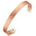 Vicmag Copper Bracelet for Women Men Magnetic Bracelet 6X Ultra Strength Magnets 99.99% Solid Pure Copper Adjustable Size with Gift Box (Rose Gold Plum)