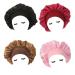 Satin Bonnets for Black Women  4PCS Hair Bonnet for Sleeping Silk Night Sleep Cap for Girls Galina s Beauty 4pcs-solid Color