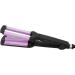 Curling Iron 3 Barrel Deep Hair Waver Ceramic Waving Wand Beachy Crimper Hair Iron Adjustable Heat 300 - 420 Dual Voltage Pink - Buy Online on GoSupps.com