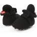 EDOTON Unisex Newborn Winter Boots - Warm Stripe Bootie for 6-12 Months - Non-Slip Sole - Adjustable and Stay On - Black - Buy Online on GoSupps.com