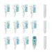 EBIEFLY 12 Pcs Electric Toothbrush Dual Clean Replacements Attachments Brush Heads Sensitive Refill Accessories fit for Oral-B 4732 3733 4734 12 Pcs White