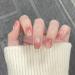24Pcs/Set Press On Nails Mid Length Red Gradient False Nails Acrylic Fake Nails Full Cover Nails Tips Artificial Finger Manicure Press on nails for Women and Girls