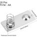 Buy uxcell 20 Pcs AA Battery Conversion Spring Contact Plates - Positive to Negative Nickeling - 24mm x 11mm - International Shipping Available - Buy Online on GoSupps.com
