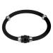 Silicone Bracelet Static Bracelet Fashion Anti-Static Products Silicon Titanium Unisex black 19CM