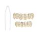 Teeth Gold Teeth Grills Teeth Gold Plated Hip Hop Prop Teeth Accessories Decoration for Teeth Rapper Costume Cosplay (Golden Suit)