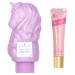 Glimmer Wish Unicorn Kids Bath & Lip Care Bundle Gentle Sulfate-Free Body Wash (12 fl oz) + Glimmer Whip Hydrating Vegan Lip Balm Cotton Candy Scent