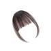 Hair Bangs Clip Replacement False Bang Dark Brown Fringe Portable Faux Hair Front Extension