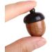 Mini Acorns Decor | 10Pcs Solid Wood Craft Pill Boxes - Portable Sandalwood Storage for Tablets & Medicines - Buy Online on GoSupps.com