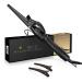 Professional 1-1/2" Tapered Curling Wand with Short Clamp Ceramic Curling Iron for Long Lasting Curls or Waves Hair Curling Iron Wand with Adjustable Temp Auto Shut-Off