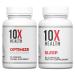 10X Health Optimize (Daily) & Sleep (PM) Bundle - Methylated Multivitamin Capsules + Magnesium L Theanine & Melatonin