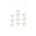 Halal Finger Nail Rings Set of 10 - Reusable and Adjustable - Gold